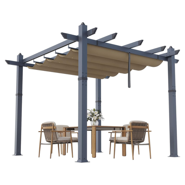 10x10 Ft Outdoor Pergola Metal Gazebo