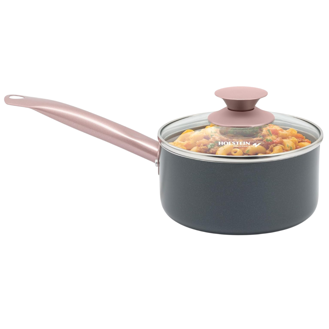 Holstein Housewares 1.5QT Ceramic Nonstick Saucepan With Lid