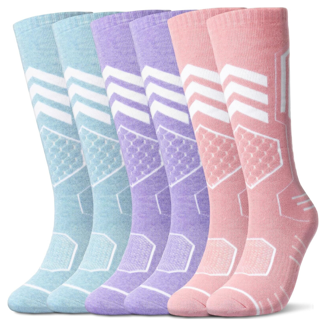 3-Pairs Odtmger Men's Merino Wool Ski Socks