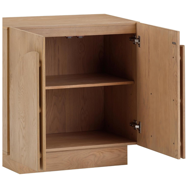 Nathan James 31'' Iris Modern Credenza Wood Storage Cabinet W/ Cabinet Doors