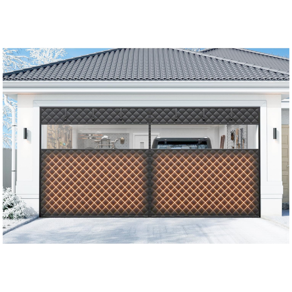 16x7 FT Magnetic Thermal Insulated Garage Door Curtains