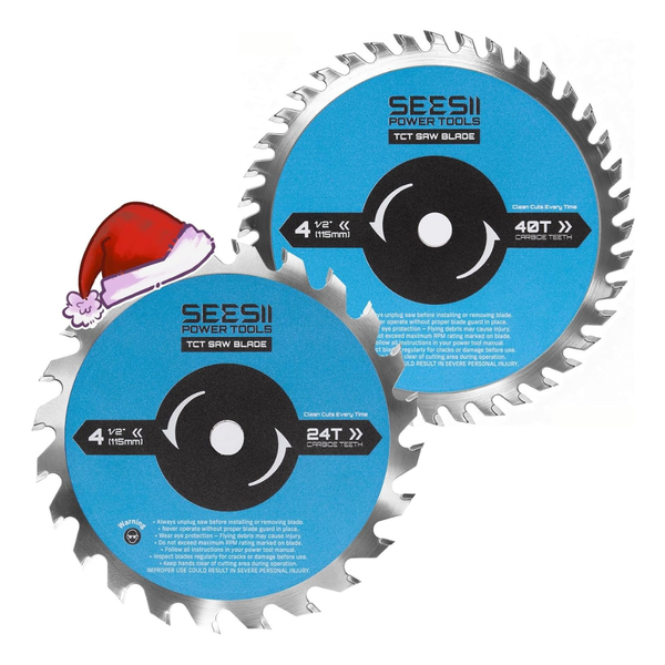 2-Pack Seesii 4-1/2'' Circular Saw Blades 24t & 40t Combo