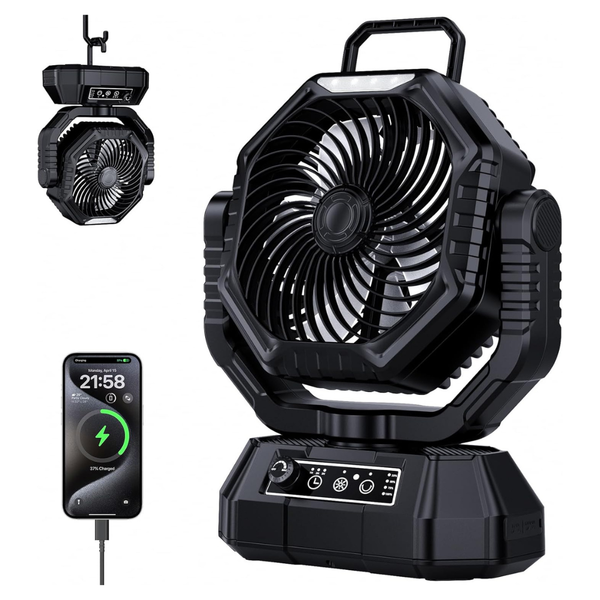 20000mAh Rechargeable Dual Motor High Wind Portable Fans