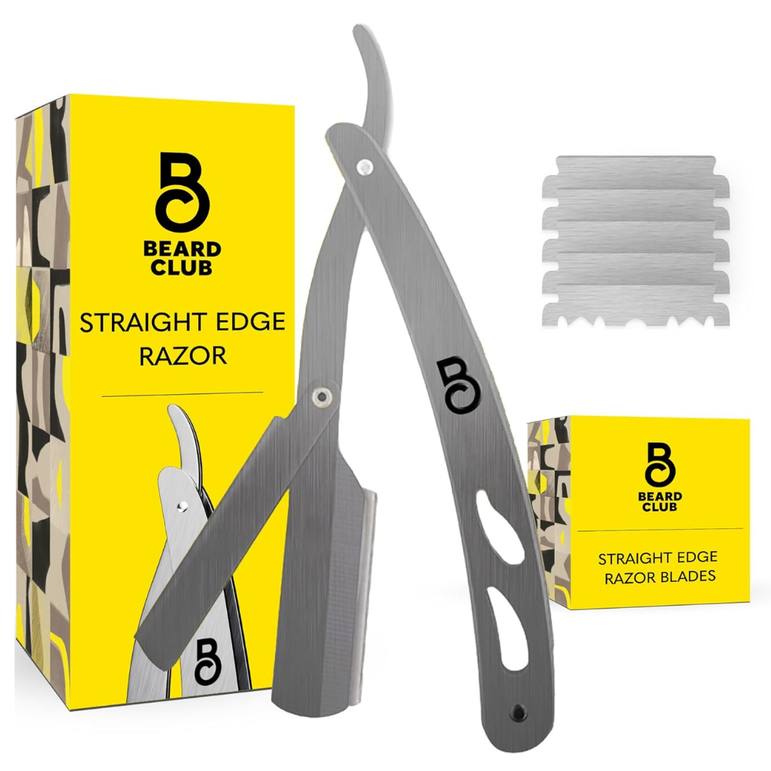 The Beard Club Straight Razor With 5 Replaceable Stainless Steel Blades