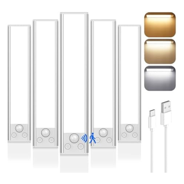 5-Pack 2000mAh Rechargeable 8" Under Cabinet Lights