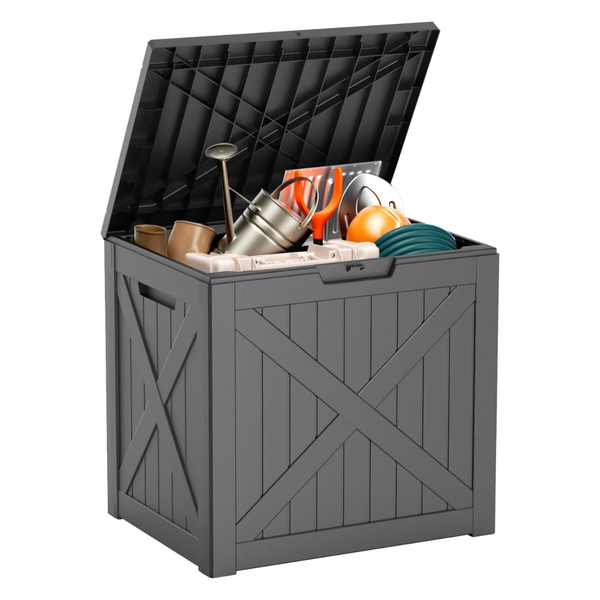 32-Gallon MAIUSCOLI Lockable Outdoor Storage Resin Deck Box