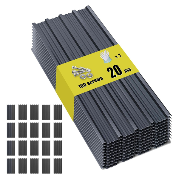 20-Pack Corrugated Pergola Metal Roofing Panels