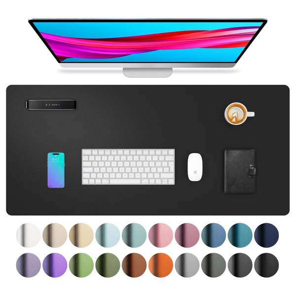 Aothia 23.6" x 13.7" Faux Leather Desk/Mouse Pad