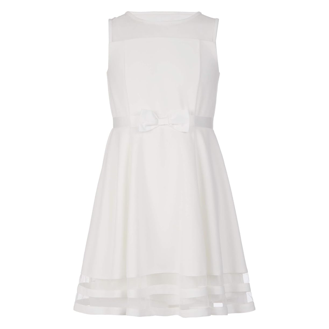Calvin Klein Girls' Sleeveless Round Neck Fit & Flare Party Dress