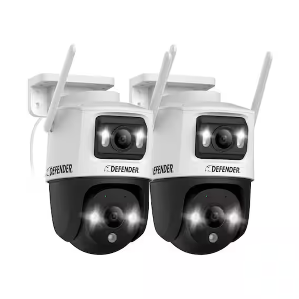 2-Pack Defender AI Guard Pro 3K PLUS Wi-Fi Security Camera