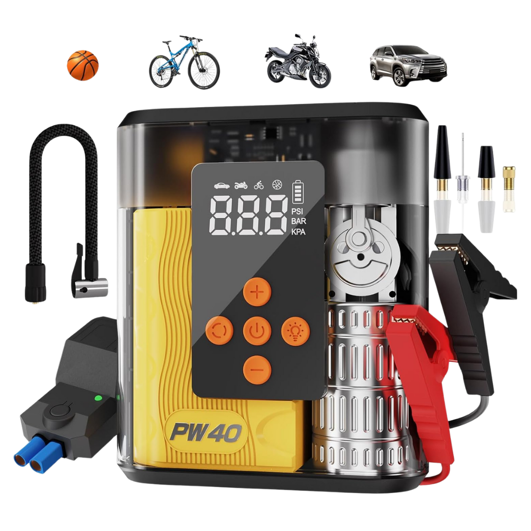 Tigoola Jump Starter With Air Compressor 200 PSI Tire Inflator