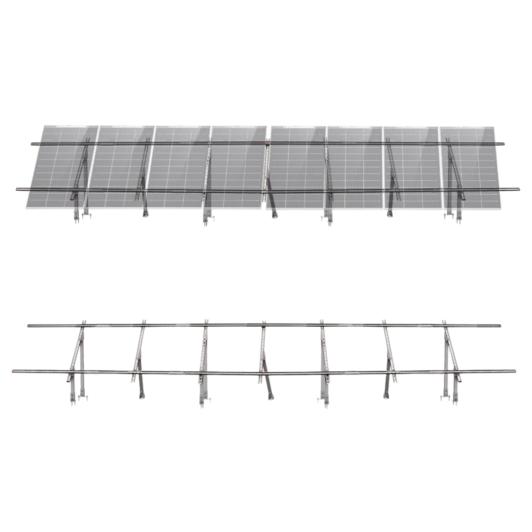 ECO-WORTHY 8-Piece Adjustable Solar Panel Mounting Brackets Kit System