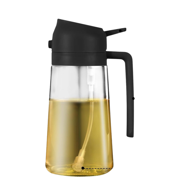 16oz 2-in-1 Glass Oil Sprayer And Dispenser For Cooking