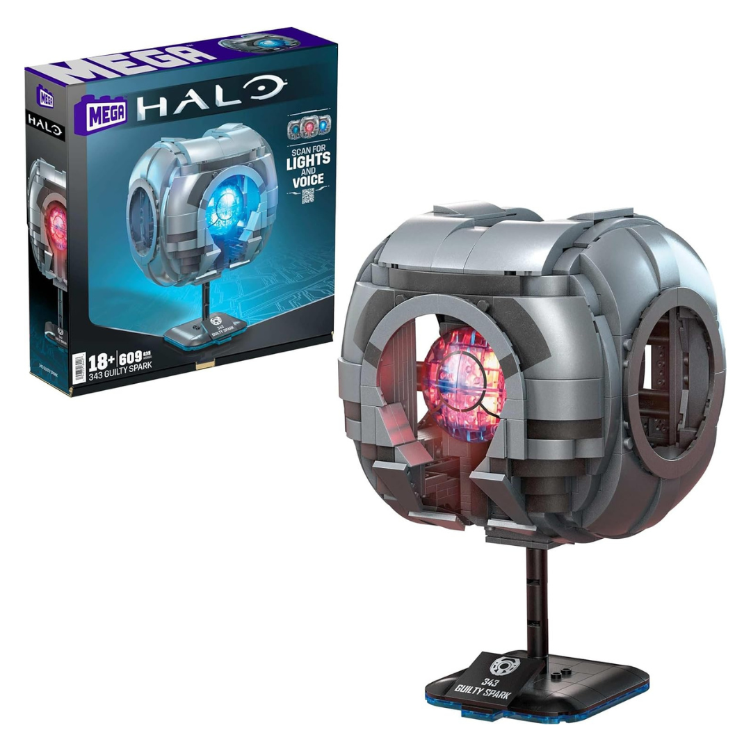 609-Piece Mega Halo 343 Guilty Spark Model Replica Building Toy Set