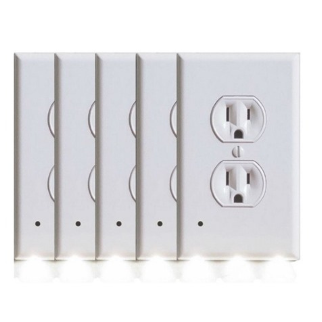 5-Pack Marquee Home Outlet Covers With LED Night Lights