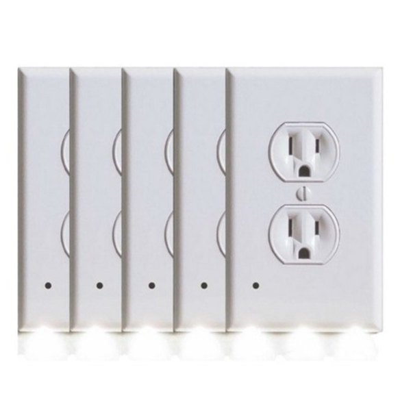 5-Pack Marquee Home Outlet Covers With LED Night Lights
