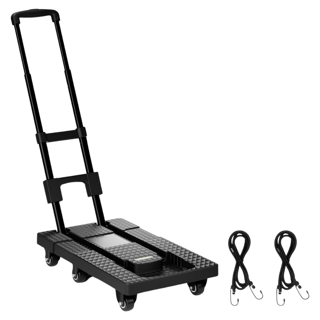 Dolly Cart 440lbs Folding Hand Truck W/ Wheels & Extendable Platform