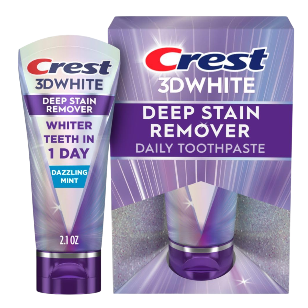 2.1oz Crest 3DWhite Brilliance Deep Stain Remover Dazzling Mint Toothpaste