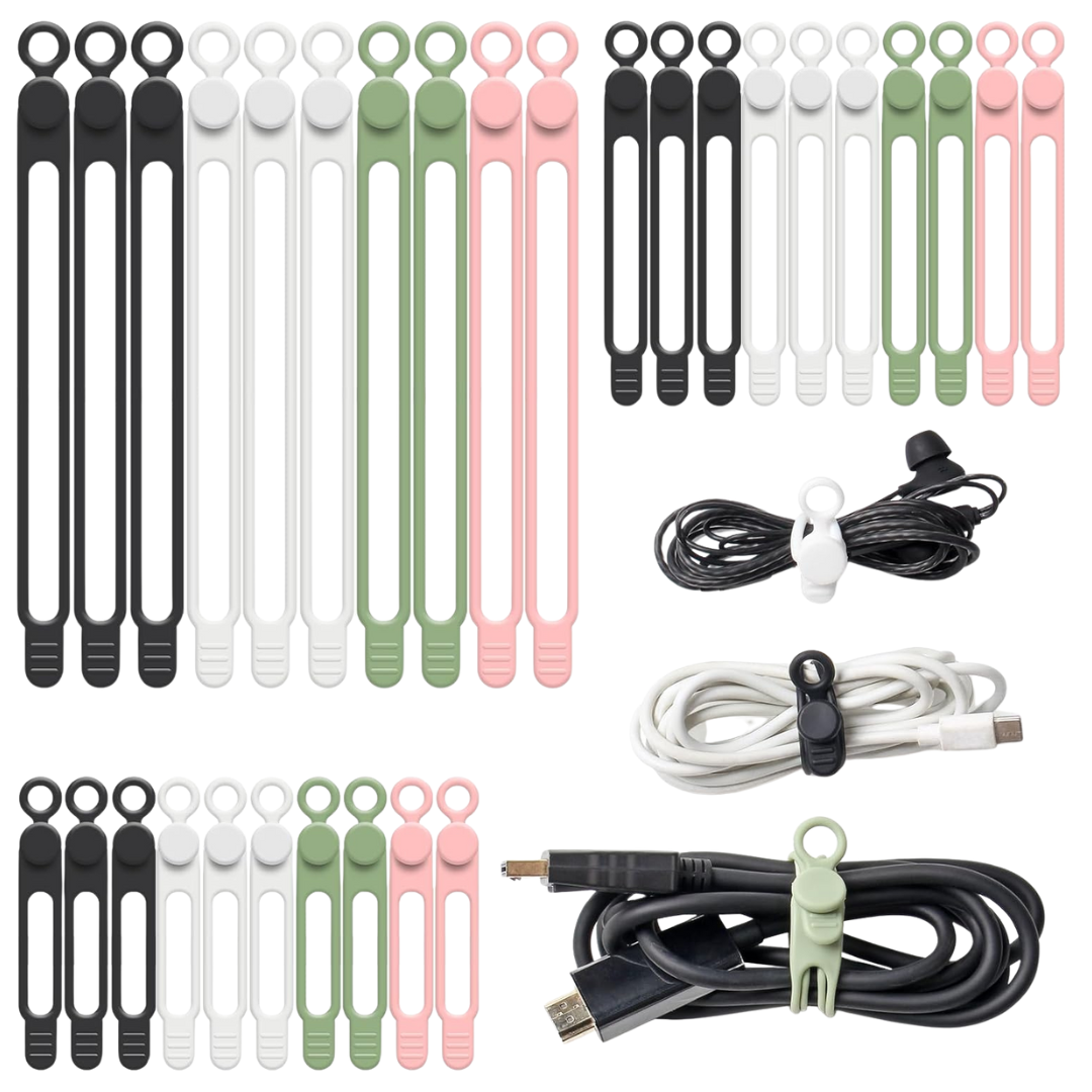 30-Pcs OneLeaf Cord Organizer