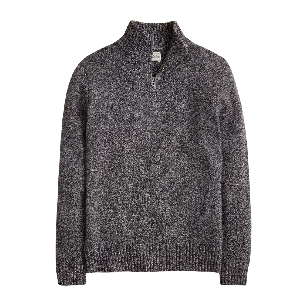 J.Crew Rugged Merino Wool-blend Quarter-zip Sweater (2 Colors)