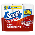 6-Pack Scott Paper Towels Double Rolls (Total 648-Sheet Count)