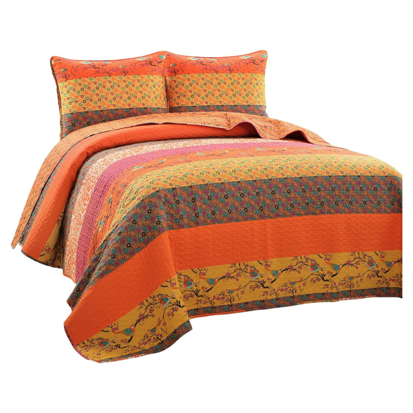 3-Piece Lush Decor Full/ Queen Royal Empire Reversible Cotton Quilt Set