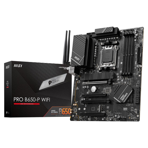 MSI PRO B650-P Wi-Fi ProSeries DDR5 AM5 SATA 6Gb/s ATX Gaming Motherboard