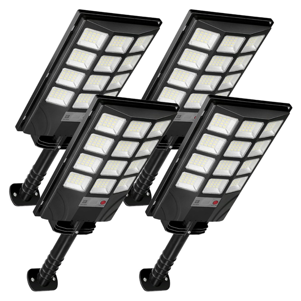 4-Pack 20000lm Solar Street Lights With Dual Motion Sensors