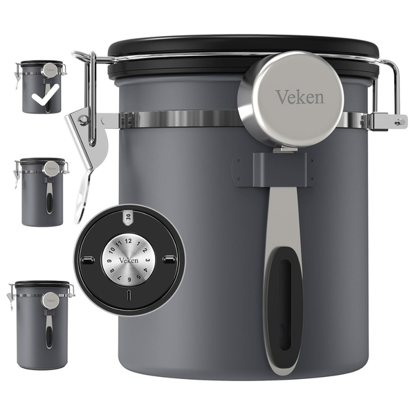 16oz Veken Airtight Kitchen Food Storage Coffee Canister