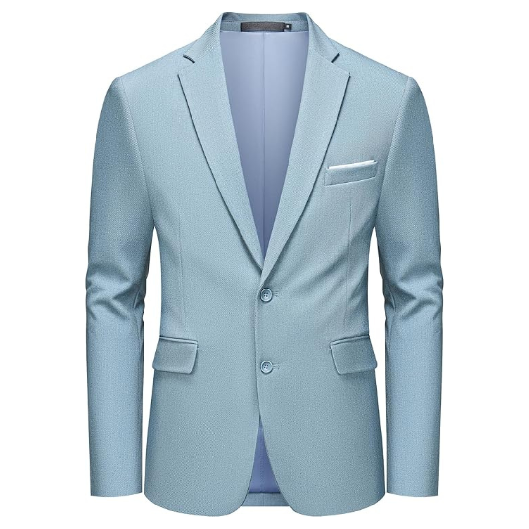 Men's Two Button Solid Color Casual Suit Jacket