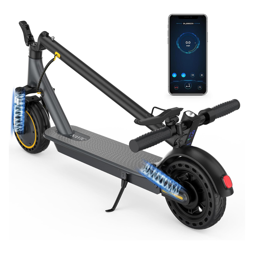 Navic Electric 8.5" Solid Tires Folding Scooter With App