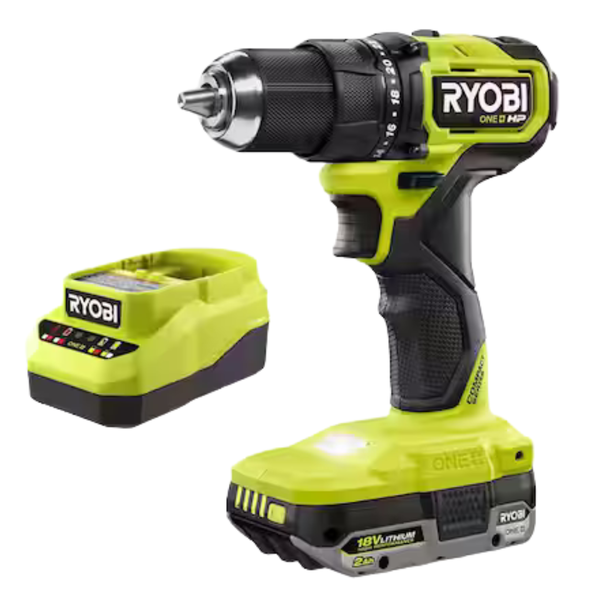 Ryobi ONE+ HP 18V Compact Drill/Driver Kit W/ 18V 2.0Ah HP Battery & Charger