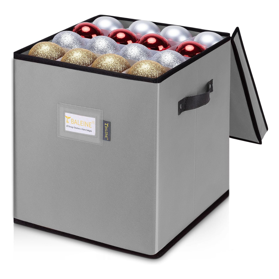 Baleine Christmas Ornament Storage Box With Dividers