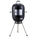 4-In-1 18" Vertical Charcoal BBQ Smoker And Portable Grill