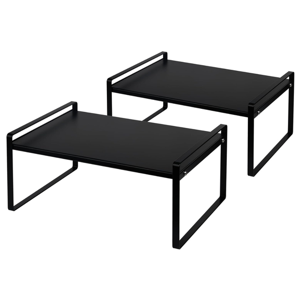 2-Pack Stackable Heavy Duty Metal Cabinet Shelves