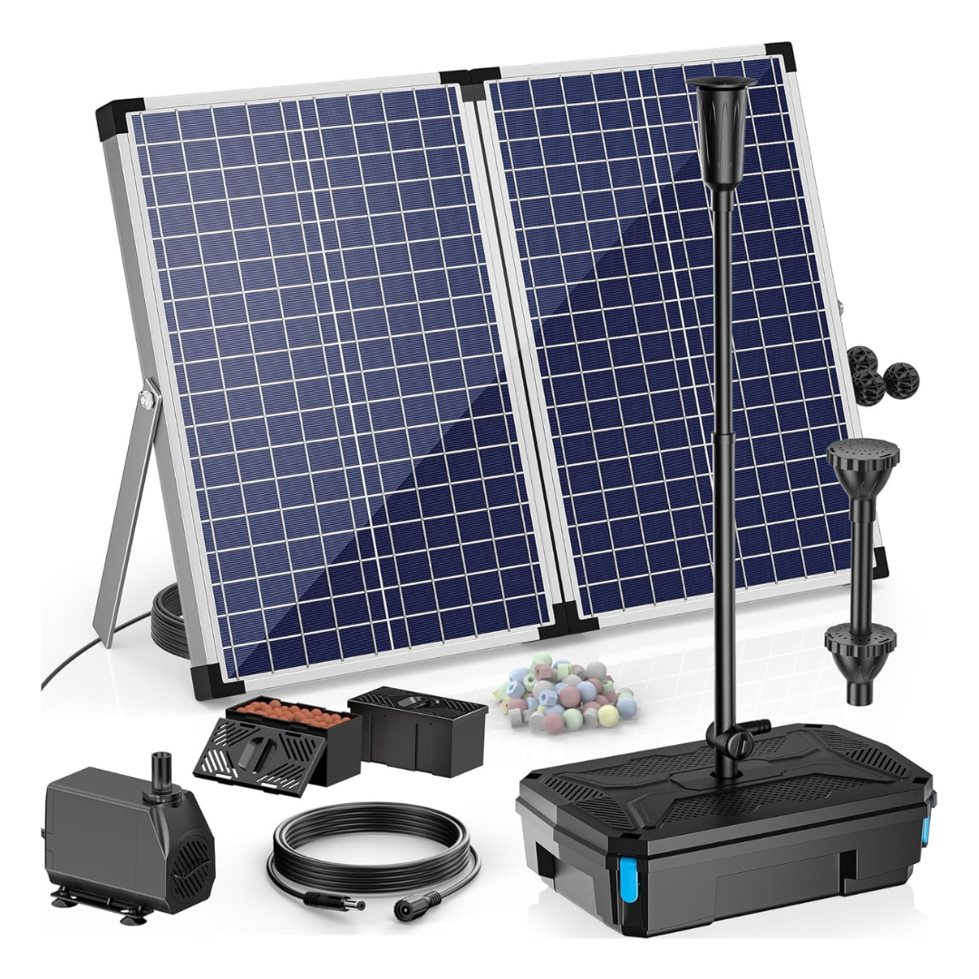 70W Solar Pond Filter Fountain, 660 GPH Pump