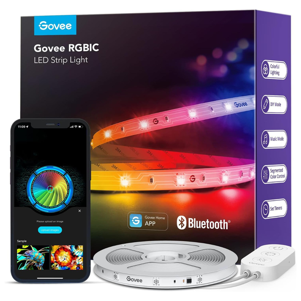 Govee 16.4ft RGBIC Smart LED Bluetooth Strip Lights