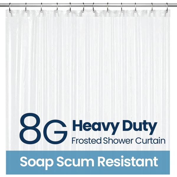 LiBa Waterproof Plastic Shower Curtain (72" x 72")