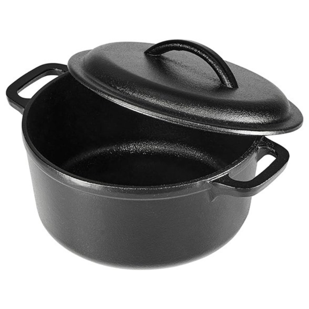 Amazon Basics 2-Qt. Cast Iron Dutch Oven Pot with Lid