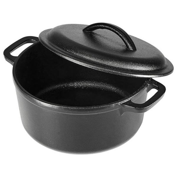 Amazon Basics 2-Qt. Cast Iron Dutch Oven Pot with Lid