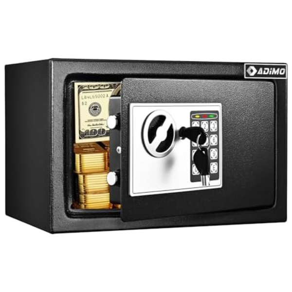Adimo Safe College Dorm Room Money Box with Bag