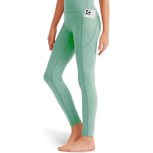 SKIDREAM Girls Athletic Yoga Leggings with Pockets