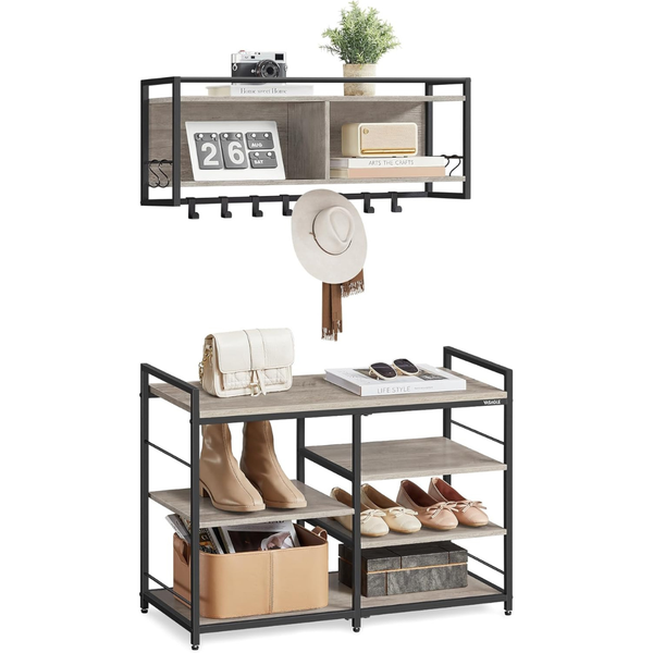 VASAGLE Hall Tree with Shoe Bench (ULSB107K02)