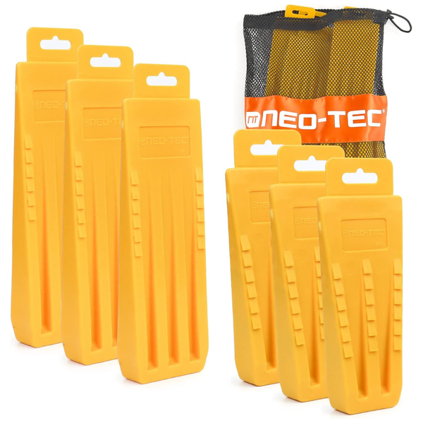 6-Pack Tree Felling Wedges with Spikes (Sizes 5.5" and 8")