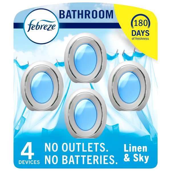 4-Pack Febreze Small Spaces Plug in Air Fresheners (Linen & Sky)