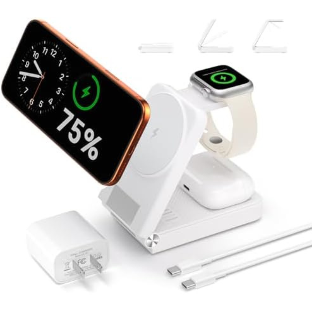 25W 3 in 1 Fast Wireless Charging Station for Apple Devices