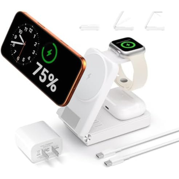 25W 3 in 1 Fast Wireless Charging Station for Apple Devices