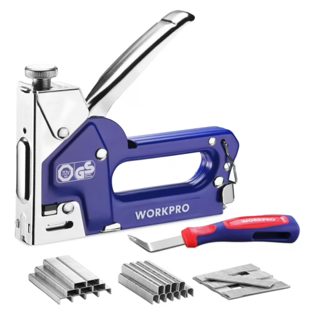 Workpro 3-In-1 Staple Gun Kit With 1500 Staples & Remover