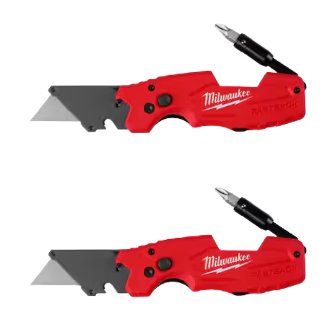 2-Pack Milwaukee Fastback 6-In-1 Folding Utility Knives