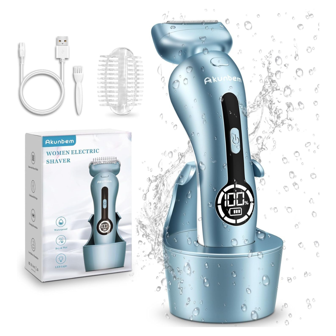 Women's Electric Rechargeable Wet Dry Painless Cordless Trimmer